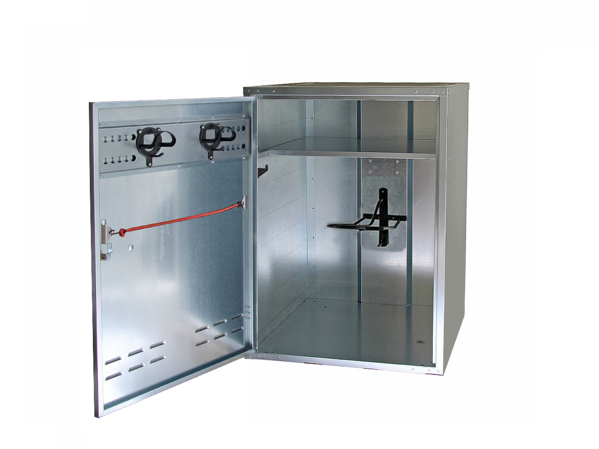 GROWI SATTELSCHRANK 750 x 750 mm, ZYLINDERSCHLOSS, Englisch
