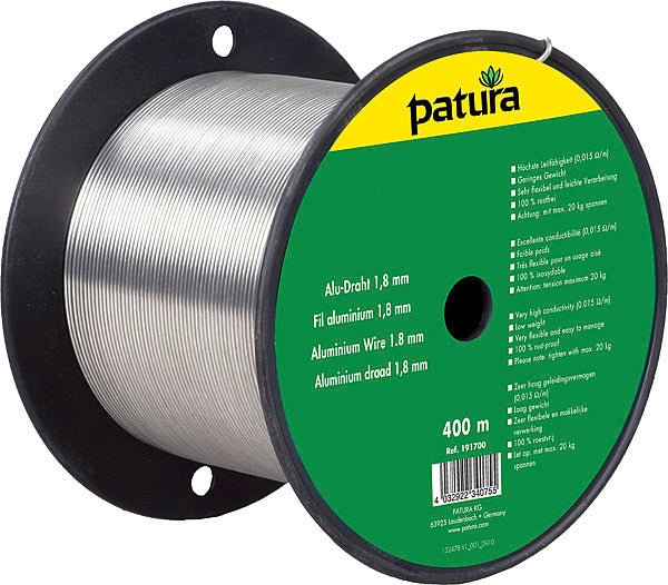 Alu-Draht, 2,0 mm, 400 m - Weidetec
