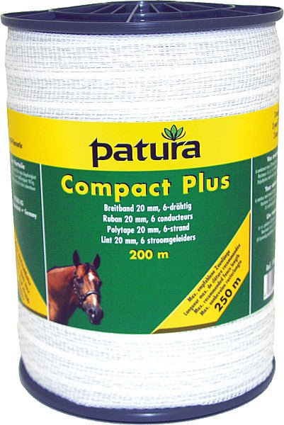 Compact Plus Breitband 20mm, 200 m Rolle 6 Niro 0,20 mm, weiss - Weidetec