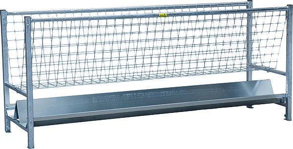 Gangraufe für Schafe, L=2,46m höhenverstellbar, mit Trog mit Schraubenbeutel - Weidetec