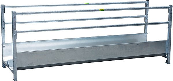 Gangtrog für Schafe, L=2,46m höhenverstellbar, mit Nackenrohr mit Schraubenbeutel - Weidetec