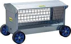Heuraufe mit Rädern, L=1,25m mit Dach, für Lämmer und Schafe - Weidetec
