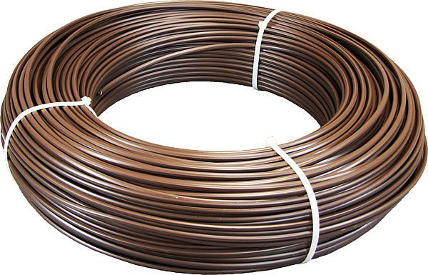 HippoWire Pferdezaundraht, braun, leitfähiger Kunststoffmantel, d= 7mm, 304 m - Weidetec