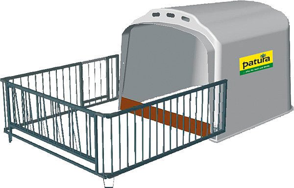 Kälberhütte XL ohne Umzäunung TxBxH: 2,60x2,25x1,75 m, komplett mit Metallschwelle - Weidetec