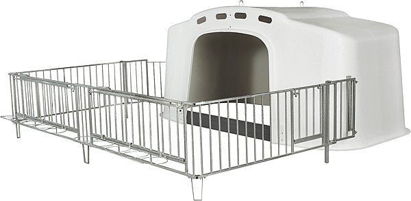 Kälberhütte XXL ohne Umzäunung TxBxH: 2,45x4,50x2,00 m - Weidetec