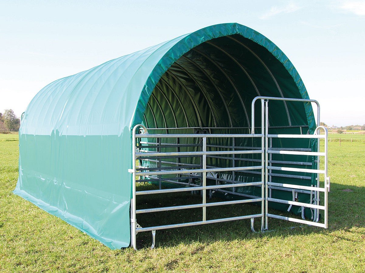 RUNDBOGEN-WEIDEZELT - 7200 mm lang, komplett mit Panels