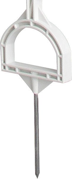 Steigbügelpfahl, 1,55 m, weiß, mit Steigbügelfußtritt (10 Stück / Pack) - Weidetec