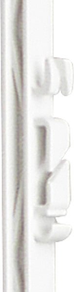 Steigbügelpfahl, 1,55 m, weiß, mit Steigbügelfußtritt (10 Stück / Pack) - Weidetec