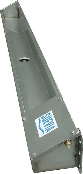 Tränketrog Mod. 6155 aus Edelstahl für Schafe und Ziegen, Länge 2,10 m Inhalt 13,0 l, Zulauf 5 l / min - Weidetec