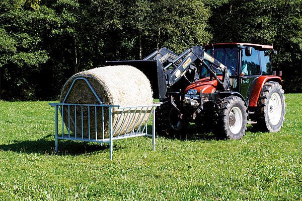 Viereckraufe Standard, 28 Fressplätze verzinkt für Schafe - Weidetec