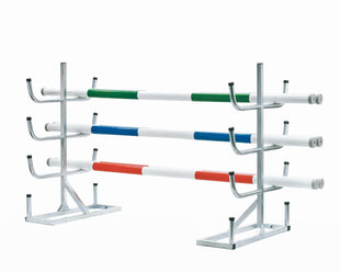 Efficient obstacle bar transport frame for hand platform trucks