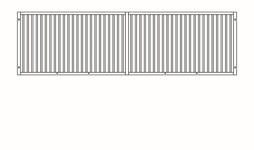 Aufsatzgitter für gemauerte Wände - 1000 mm x 2510-3000 mm