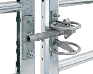 Growi-Comfort Line pasture gate: High-quality double gate lock including floor stops