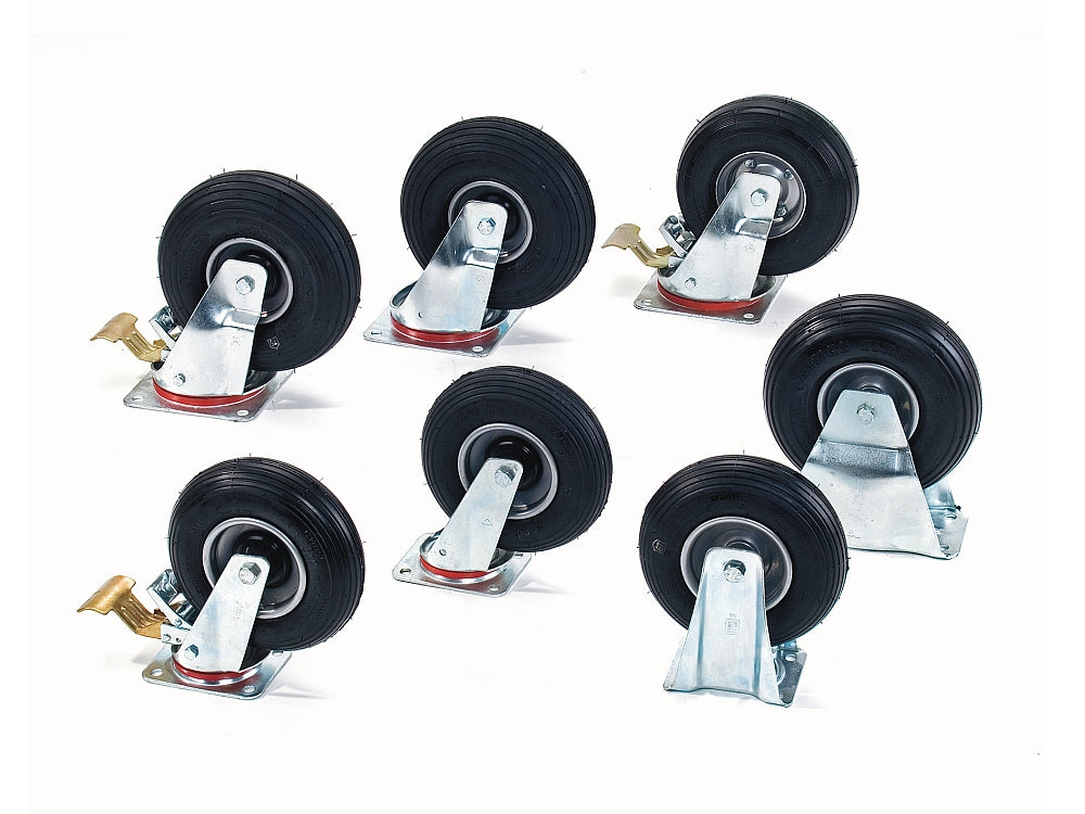 Air swivel castor with brake, 260 x 85 mm, load capacity: 295 kg