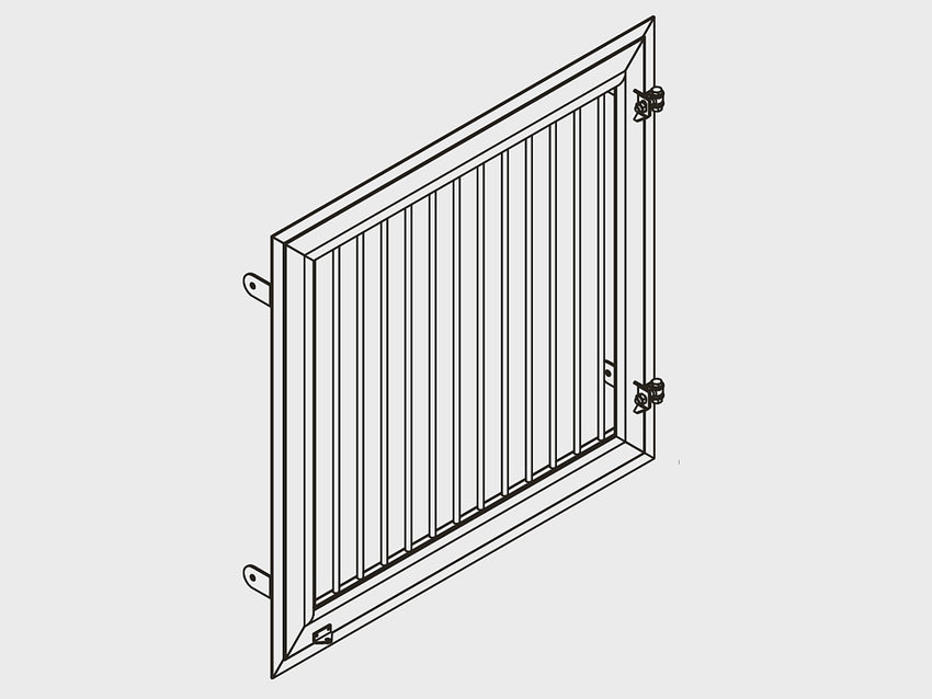 Growi Stallfenster mit Innengitterrahmen - Drehfenster einfach 1000 x 1000 mm