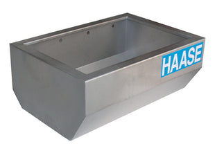 High-quality HAASE feeding trough made of stainless steel 20 liters with feeding edge - model 750