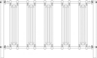 Safety feeding fence 3000 with a variety of bars 