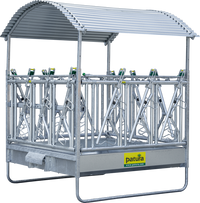 PATURA Profi-Viereckraufe mit Sicherheits-Fangfressgittern – 12 Fressplätze