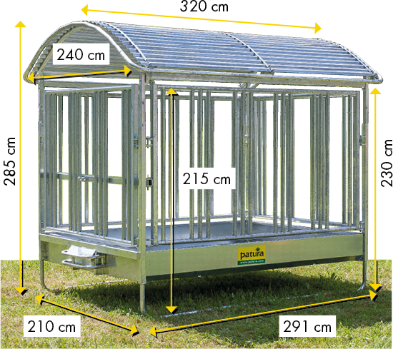 Large bale rack with safety horse feed gate