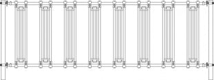 Safety feeding fence 5000 with a variety of bars