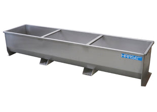 Stable stainless steel feeding trough 260 liters model 239 - ideal for calves, sheep, goats, cattle and horses