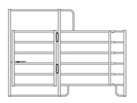 Comfort-Line Panel Modell CL Pferd Tor - 2200 mm Höhe - 3000 - 4000 mm ausziehbar