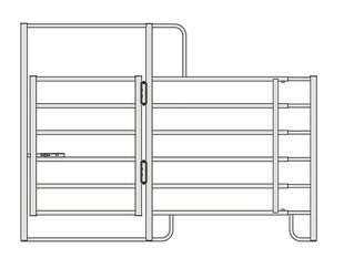 Comfort-Line panel model CL horse gate - 2200 mm height - 3000 - 4000 mm extendable