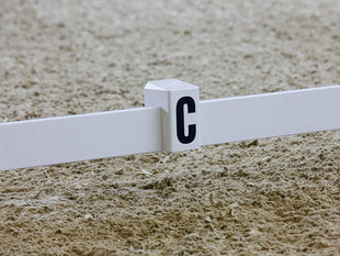 Dressage demarcation plank marking point