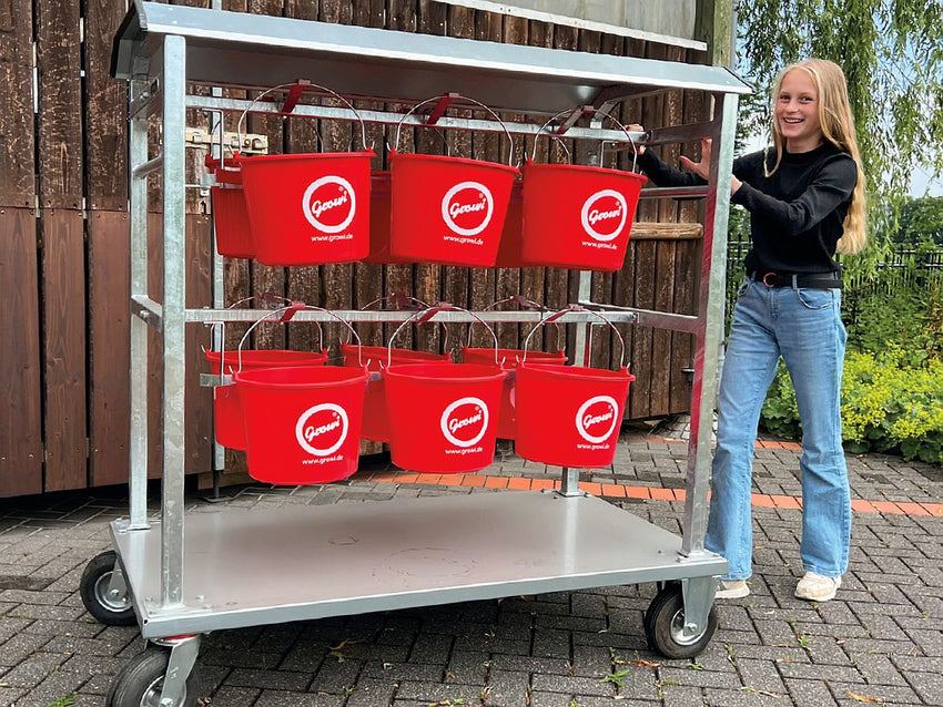 Growi® Eimerwagen für 12 Eimer