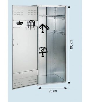 Growi® Sattelschrank 1900 mm Höhe x 900 mm Breite x 750 mm Tiefe mit Geschirrhalter