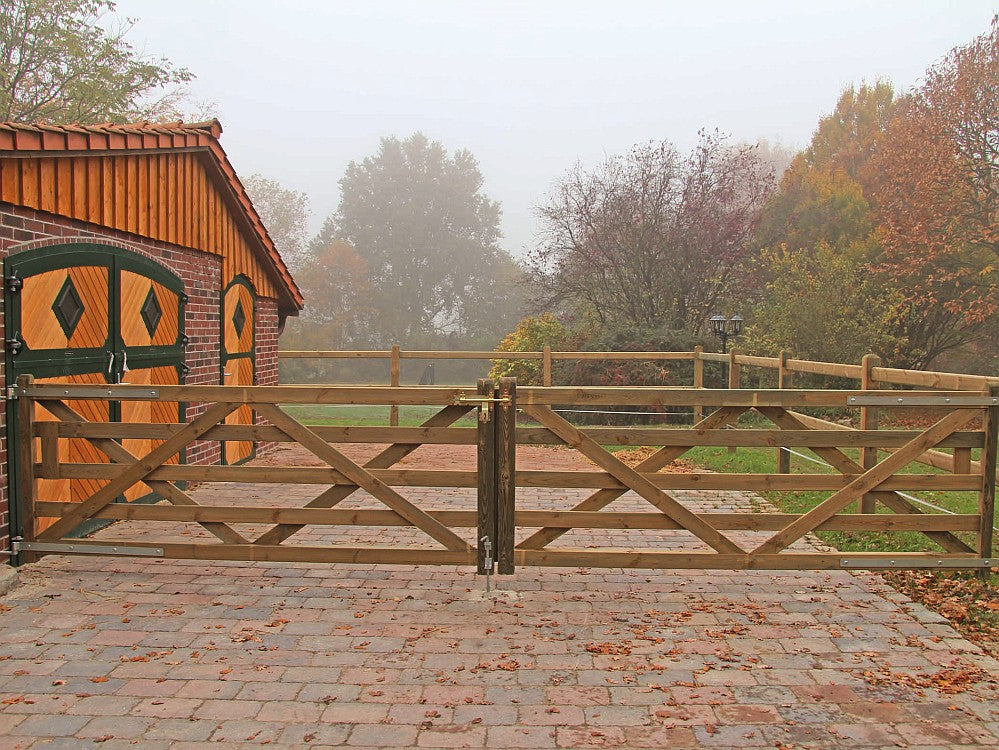 Hochwertiges Holz-Weidetor Doopelt"Sussex" – Robust, schön und umweltfreundlich