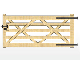 Robustes Holz-Weidetor "Sussex" - Umweltfreundliche Eleganz für Ihre Weide