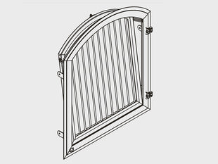 Premium stable window with round arch - tilt and turn window 1000 x 1000 mm