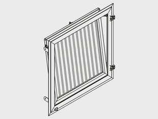 Growi Stallfenster mit Innengitterrahmen - Dreh-Kippfenster 1000 x 1000 mm