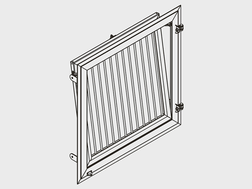 Growi Stallfenster mit Innengitterrahmen - Dreh-Kippfenster 1000 x 1000 mm