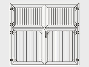 Growi® Stalltor mit Drehfenster