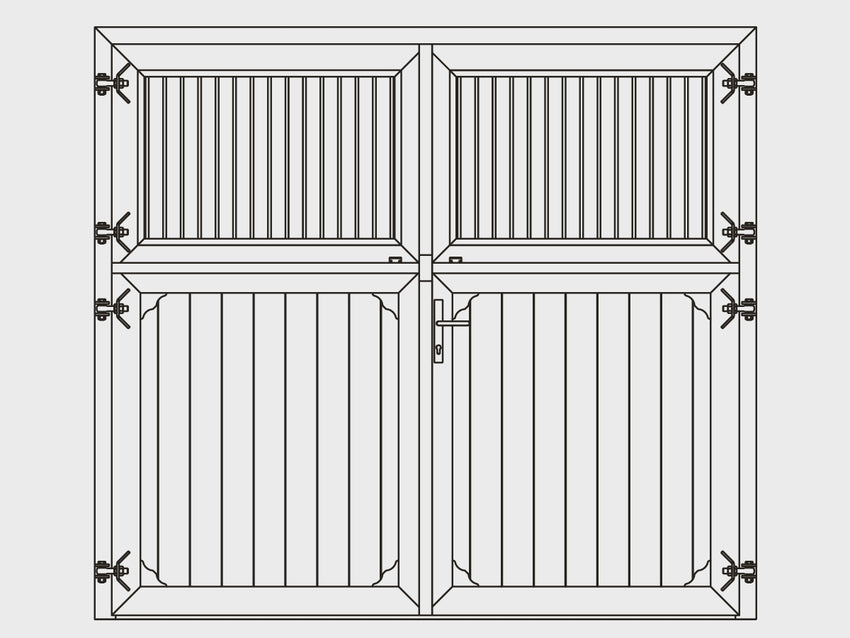 Growi® Stalltor mit Drehfenster