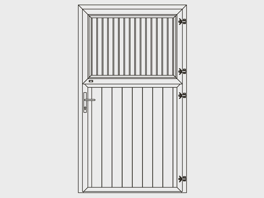 Growi® Stalltür mit Dreh-Kippfenster - DIN Rechts oder Links