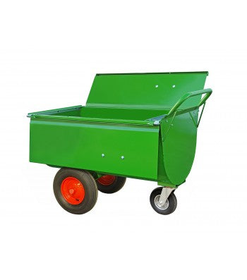Futterwagen ca. 200 Liter Fassungsvermögen - mit Deckel und Mineralbehälter