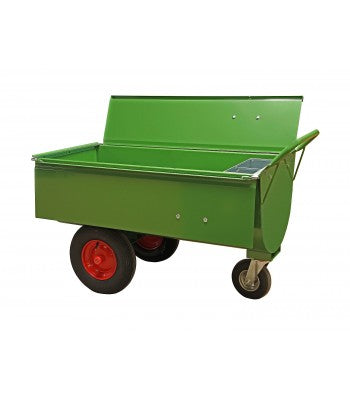 Futterwagen ca. 250 Liter Fassungsvermögen - mit Deckel und Mineralbehälter