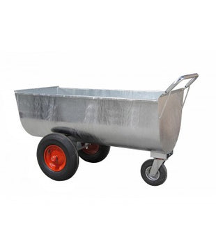 Feed wagon with a capacity of approx. 250 liters - hot-dip galvanized version 