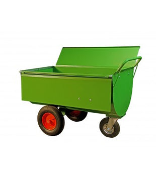 Feed trolley with a capacity of approx. 400 liters - with lid