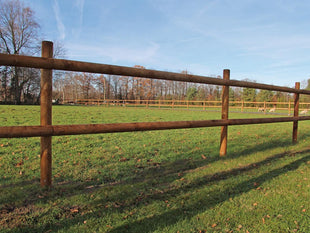 Robuste halbrunde Zaunriegel: Kesseldruckimprägniert für Langlebigkeit - 50 Stk.