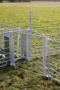 2-Wege-Sortiertor, für Schaf-Fanganlagen mit Bedienhebel, verzinkt