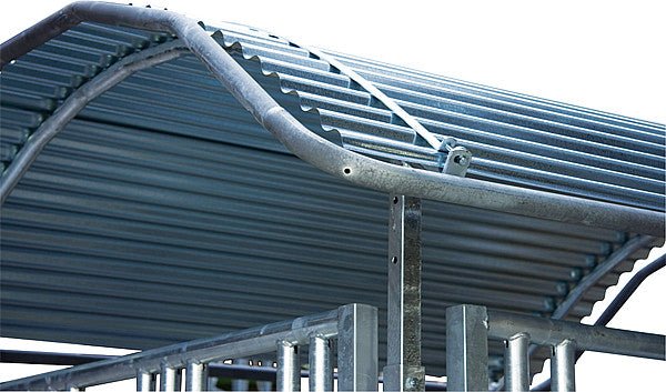 Dachkanten-Schutzbügel, umlaufend, für Profi-Viereckraufen 2,00 x 2,05 m - Weidetec