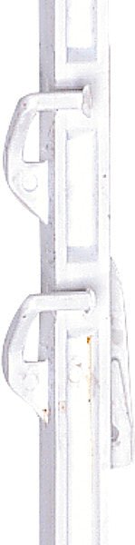 DrehFix-Kunststoffpfahl, 1,05 m, weiß, 8 Drahthalter (10 Stück / Pack) - Weidetec