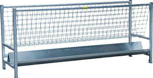 Sheep rack, L=2.46m, height adjustable, with trough with screw bag