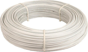 HippoWire horse fence wire, white, conductive plastic jacket, d= 7mm, 304 m