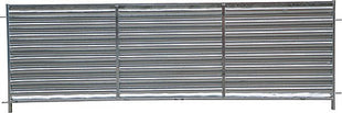 Shelf clad in sheet metal, width 2.75 m, sheep, galvanized 