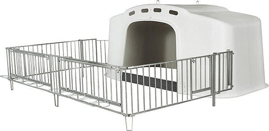 Kälberhütte XXL ohne Umzäunung TxBxH: 2,45x4,50x2,00 m - Weidetec